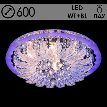 Люстра 55066/600 CR хром 8х40W E14 LED-WT+BLUE ПДУ d600 h270, 24